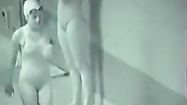 X-ray swimsuit view revealing nude body curves in tight white swimsuit
