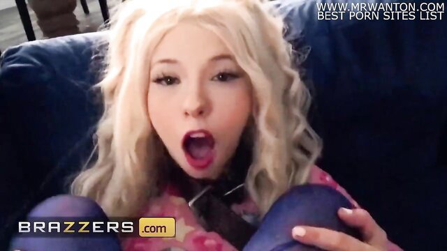 Kenzie Reeves blonde babe with open mouth in sexy yoga tease