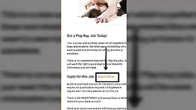 Chennai lover amateur sex video thumbnail with apply job scam text