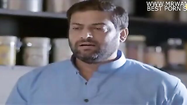 Indian dad friend in kurta seduces daughter in kitchen, taboo fuck
