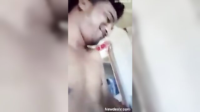 Blurry Indian guy kissing neck in amateur hidden cam sex