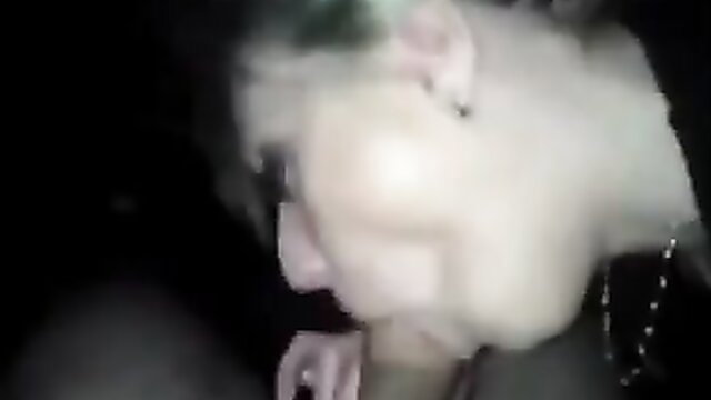 Tracy friends mom with green hair gives sloppy deepthroat blowjob