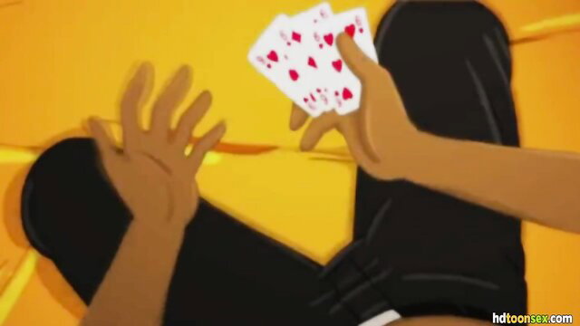 RB Indian cartoon babe showing red aces in sexy hentai thumbnail