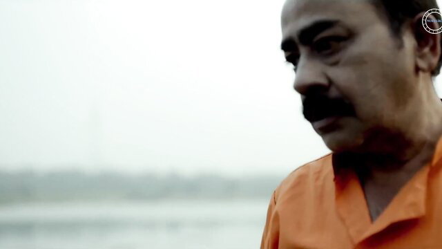 Shaurya in orange shirt by river, hardcore Indian roleplay tease