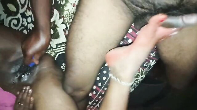 Desi Bhabhi spanked tight pussy lips, drilled by hubby's buddies