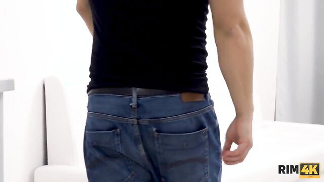 Lana Roy in tight jeans, sexy back view from RIM4K brunette seductress