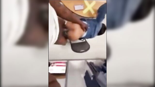 Black man fucks busty white stepmom's hot math teacher on chair