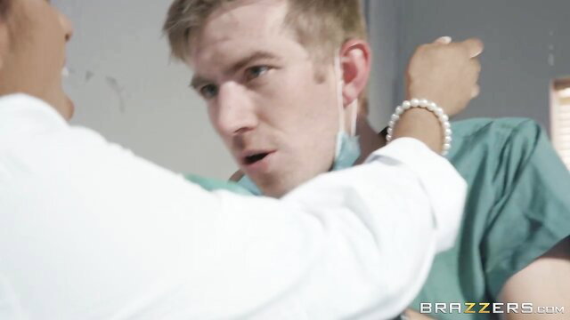 Sahara Knite in sexy stockings grabs Danny D in DoctorAdventures