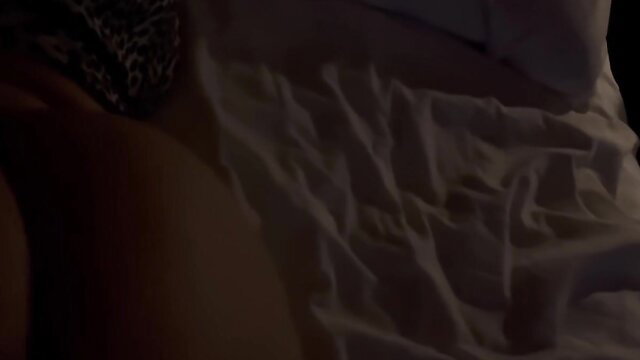Mia Saoud huge booty in bed, thick ebony ass up close