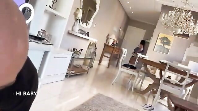 Goddess Grazi greets slave in luxurious femdom home, hottest domina