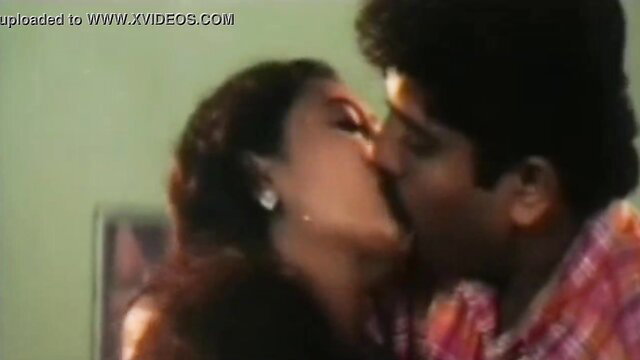 Indian couple passionate kissing in nighty, lustful desires