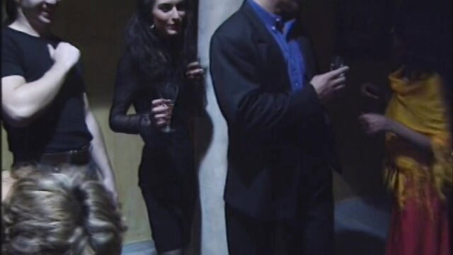 Rashneen Kerim-Koram in sexy black dress at party, Money For Nothing 1994