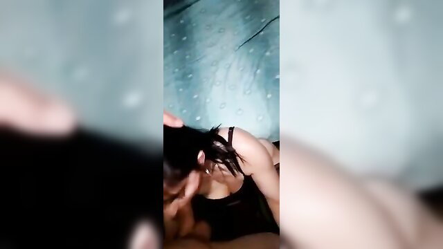 Woman in black lingerie forced to film rimming, pounding and anal