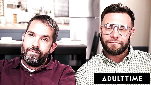 Casey Calvert & bearded studs in Adult Time pregnant birth scene