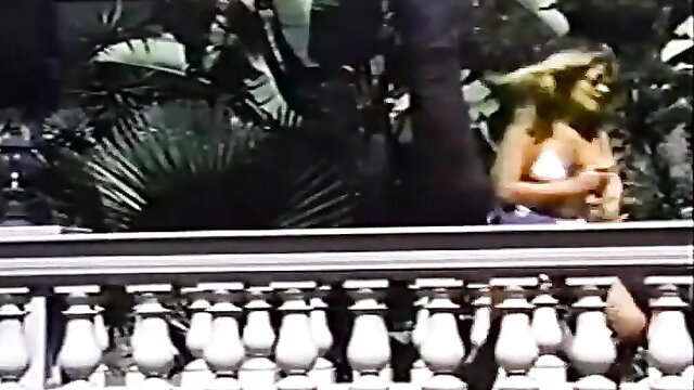 Traci Lords blonde babe in skimpy bikini on balcony, Talk Immodest III