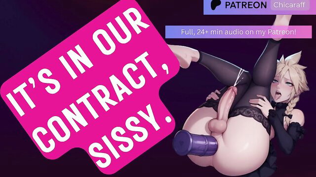 Chicaraff futa demon sissifies with girlcock, buttplug, femdom humiliation