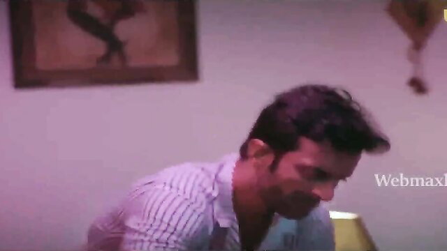 Indian man in striped shirt closeup gaze in Aah se Aaha Tak Ullu series