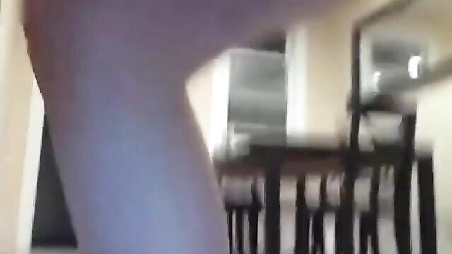 Blurry closeup of pale thick thigh and arm, 9 months pregnant tease
