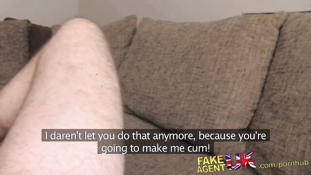 Hairy guy on couch teases with leg up in amateur POV foreplay