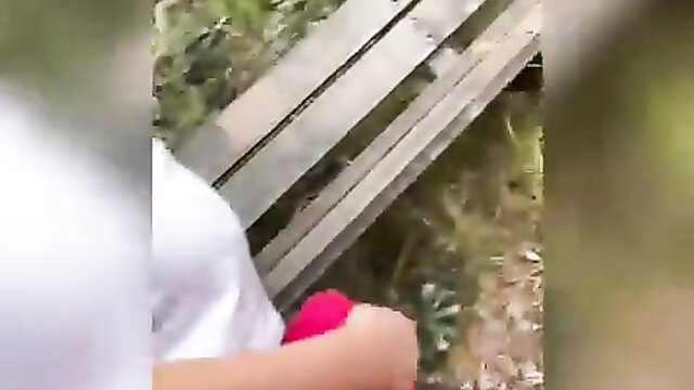 Desi Indian guy grabs Russian stranger's ass on public park bench