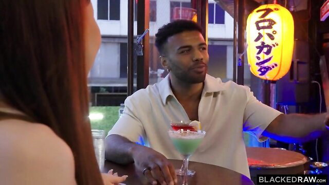 Asuka Tenshi flirts with BBC guy at bar on vacation