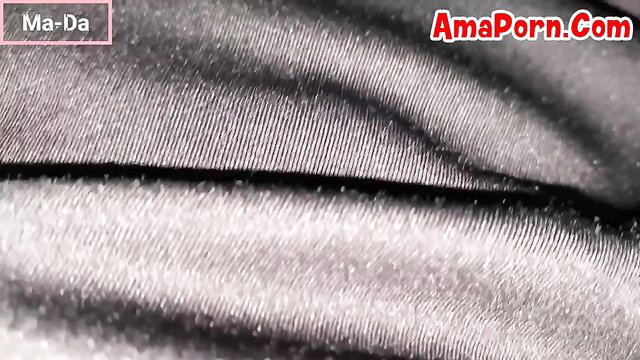 Evita Pozzi shiny fabric closeup tease, Solo per 24 h