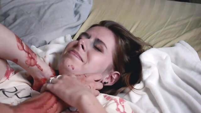 Hailey Thornton bloody zombie attack nude tits in White Girl Apokalypse