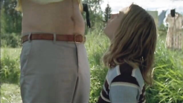 Maria Bonnevie in Dragonflies topless outdoor scene with man
