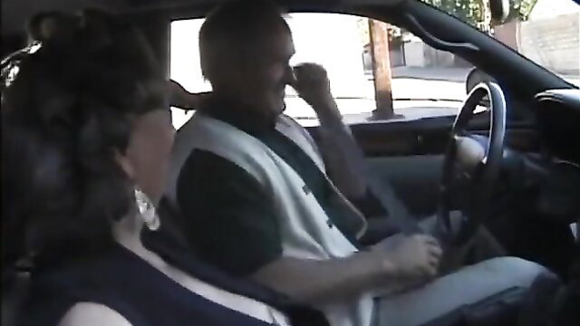 Jeanette Spangler and Dick Nasty mature couple car finger play
