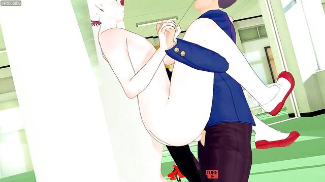 My Hero Academia Yaoi: Deku lifts nude femboy classmate legs spread in school uniform hook-up