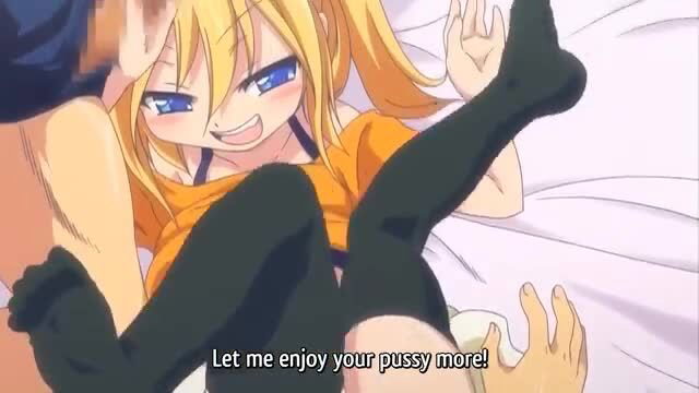 Blonde hentai teen in stockings gets pussy licked by guy