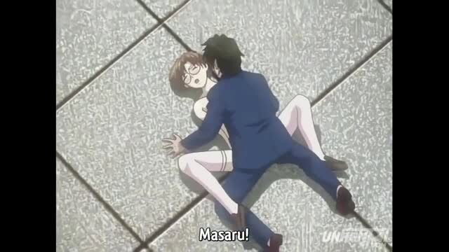 Animated JAV couple in outdoor missionary sex, girl in stockings pinned by suited guy