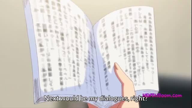 Open book close-up with hand holding pages, HentaiBoom watermark