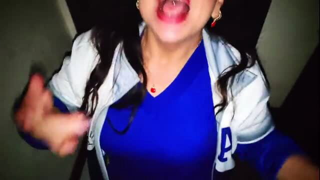 Mature latina woman sucking cock in rough deepthroat blowjob