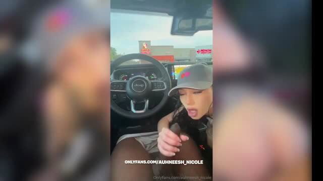 Auhneesh Nicole sucking BBC in car OnlyFans video thumbnail