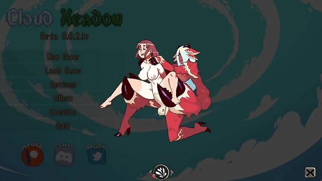 Cloud Meadow pink-haired girl fucked doggystyle by red fox furry beast