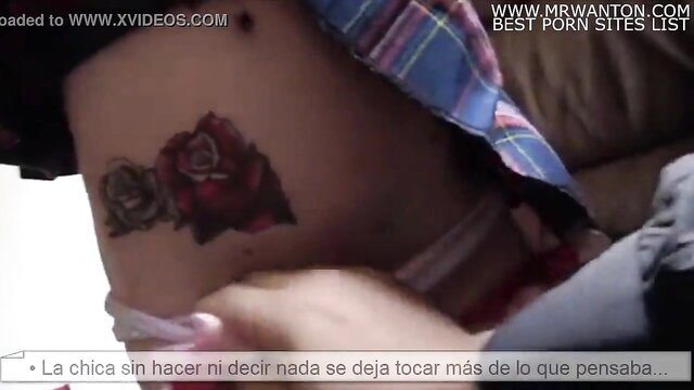 Tattooed Latina teen lets priest grope her tits in confession