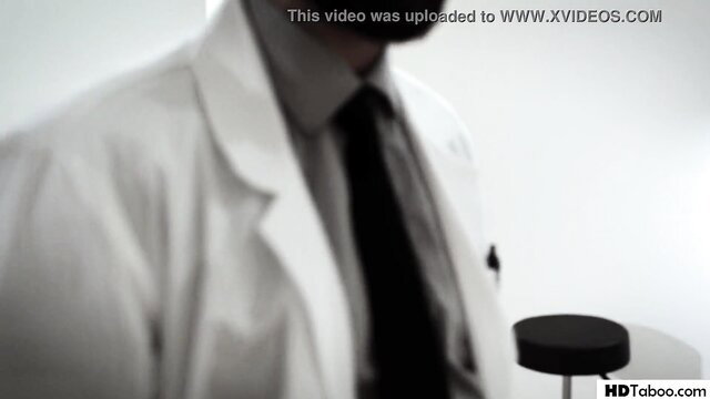 Man in white doctor's coat closeup, Adria Rae & Aspen Reign thumbnail