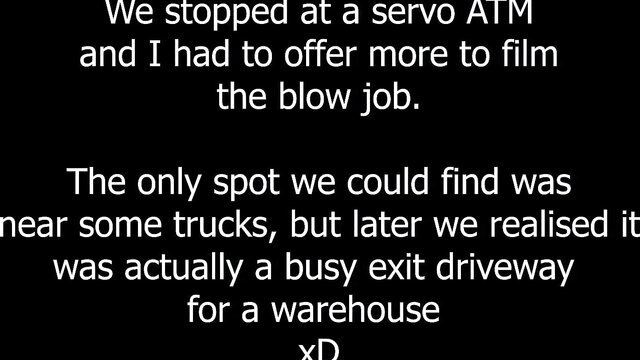 Str8MatesFirst passenger blowjob near trucks at servo ATM