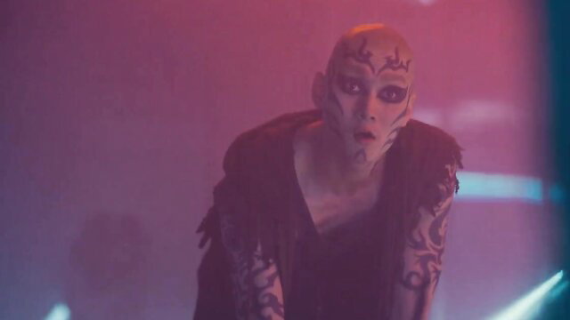 Aya Asahina Ayame Misaki hot Alice Borderland scene shaved head makeup fur