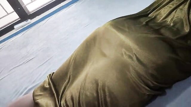 Vaishnavysharunraj sexy Indian wife juicy ass in green silk dress