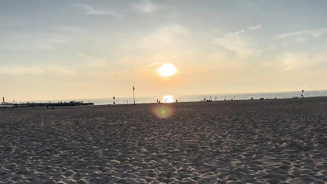 CreamForMeBaby sunset beach walk, EboBlack amateur outdoor tease