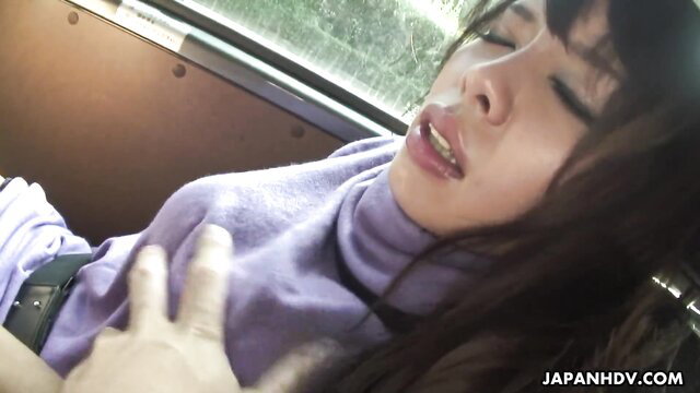 Eri sucking dick in car backseat, eyes closed ecstasy, Japan HDV