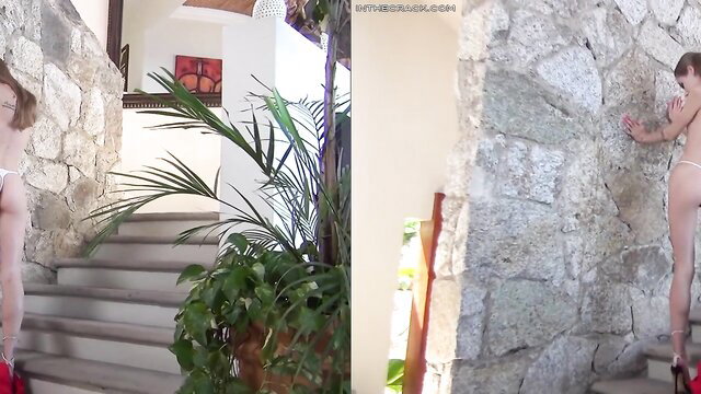 Tiffany Tatum nude ass up on stairs in Puerto Vallarta