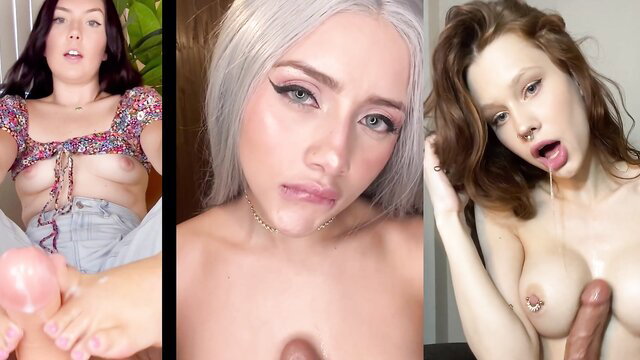 Lucy Love gooner remix JOI with dildo titfuck and pussy play