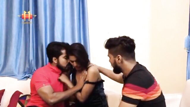 Indian men force acquaintance drunk at home threesome grab
