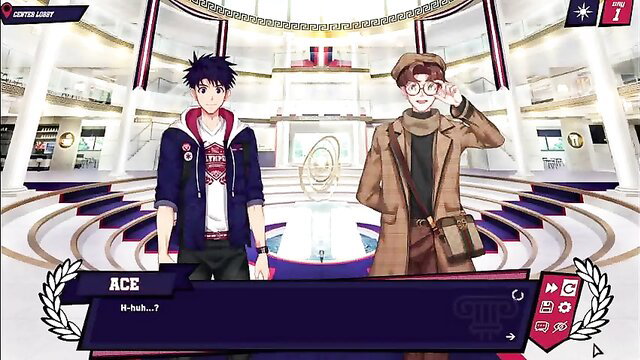Jock Studio Demo Zayne Route: two handsome anime guys in stylish clothes posing together