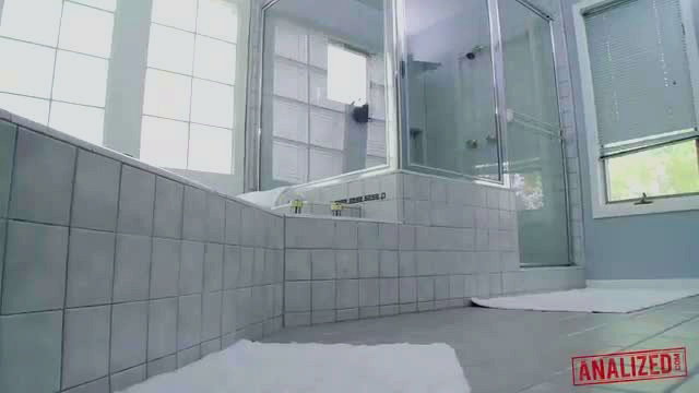 Cameron Canada in luxurious bathroom before anal destruction