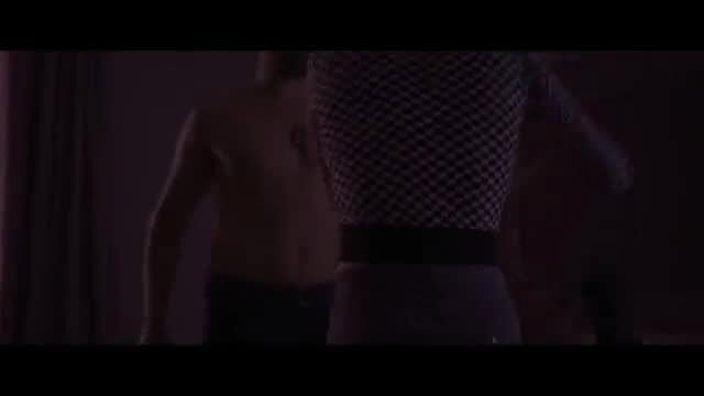 Rosaria Langellotto topless in fishnet top, sensual back view cowgirl tease