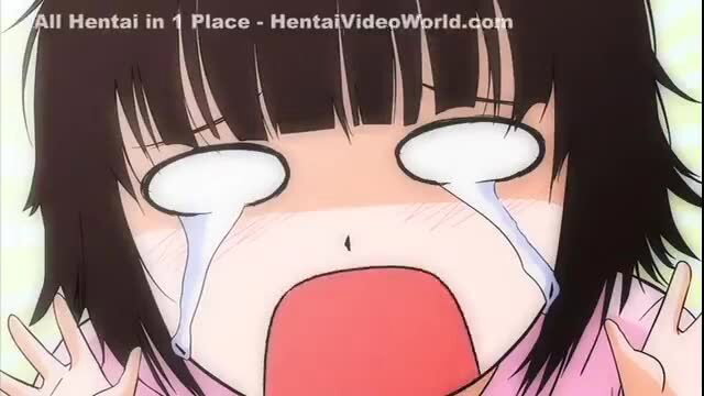 Crying anime girl with ahegao face, wide eyes, tears, open mouth in Oyomesama Honey Days vol.2